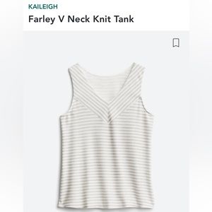 EUC striped v-neck tank